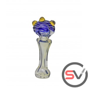 THREE MARBLES FUMED GLASS HAND PIPE 5inch 1CT